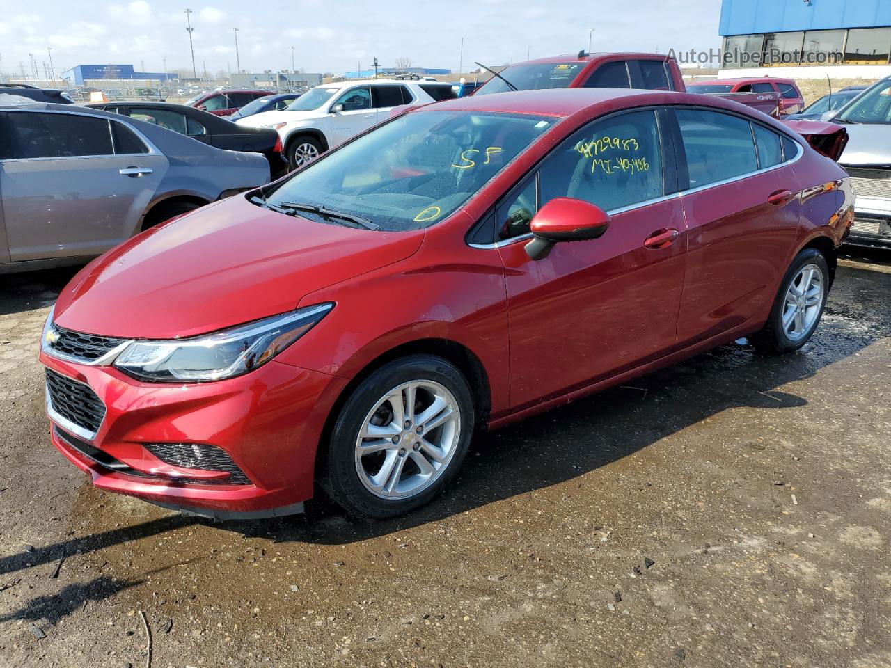 2018 Chevrolet Cruze Lt Red vin: 1G1BE5SM6J7242154