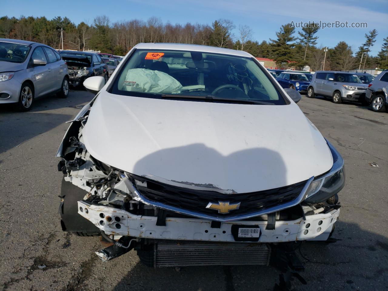 2016 Chevrolet Cruze Lt White vin: 1G1BE5SM7G7302368