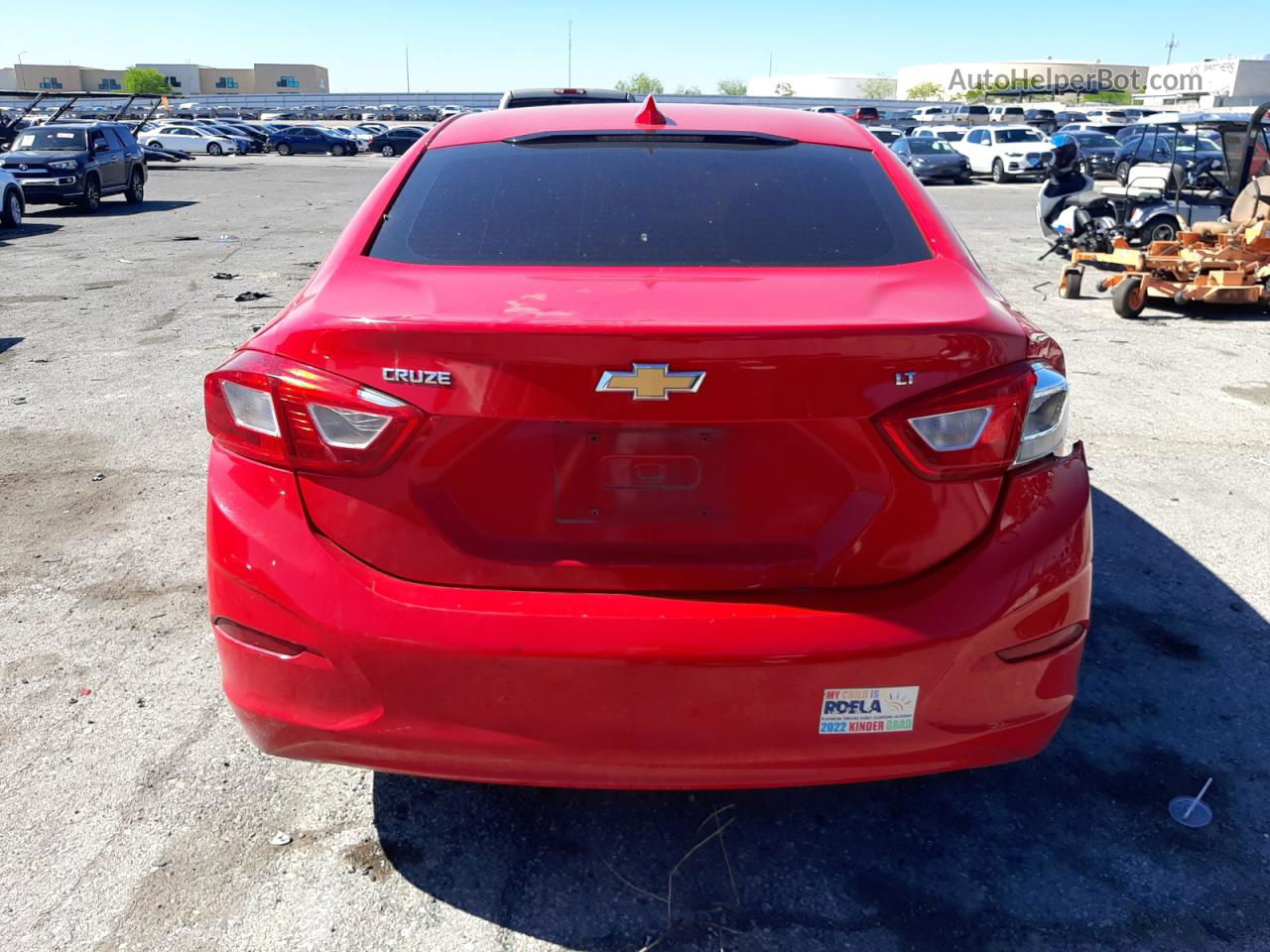 2017 Chevrolet Cruze Lt Red vin: 1G1BE5SM7H7102902