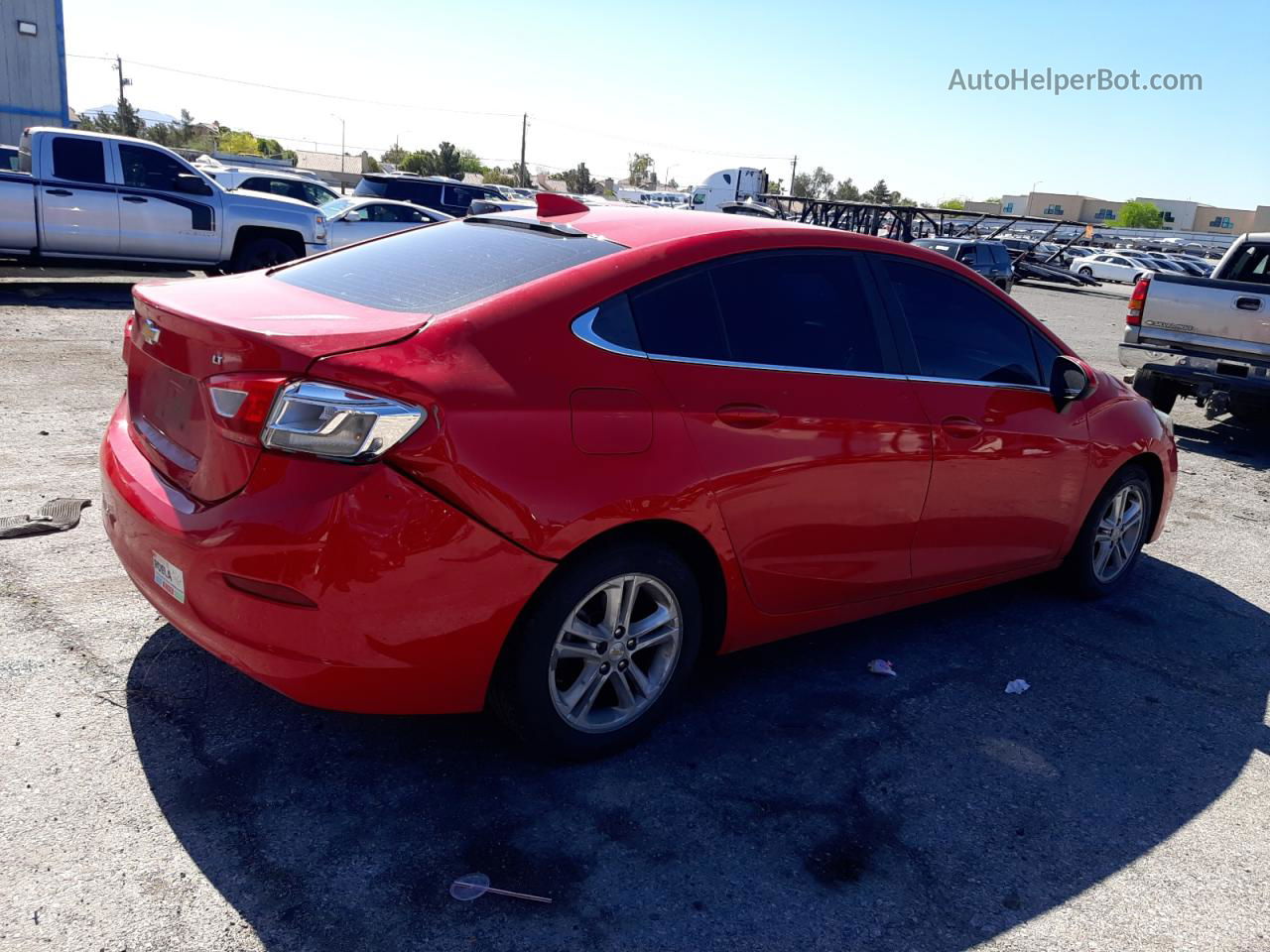 2017 Chevrolet Cruze Lt Red vin: 1G1BE5SM7H7102902