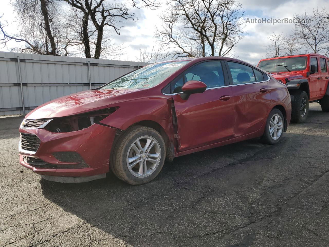 2017 Chevrolet Cruze Lt Burgundy vin: 1G1BE5SM7H7148830