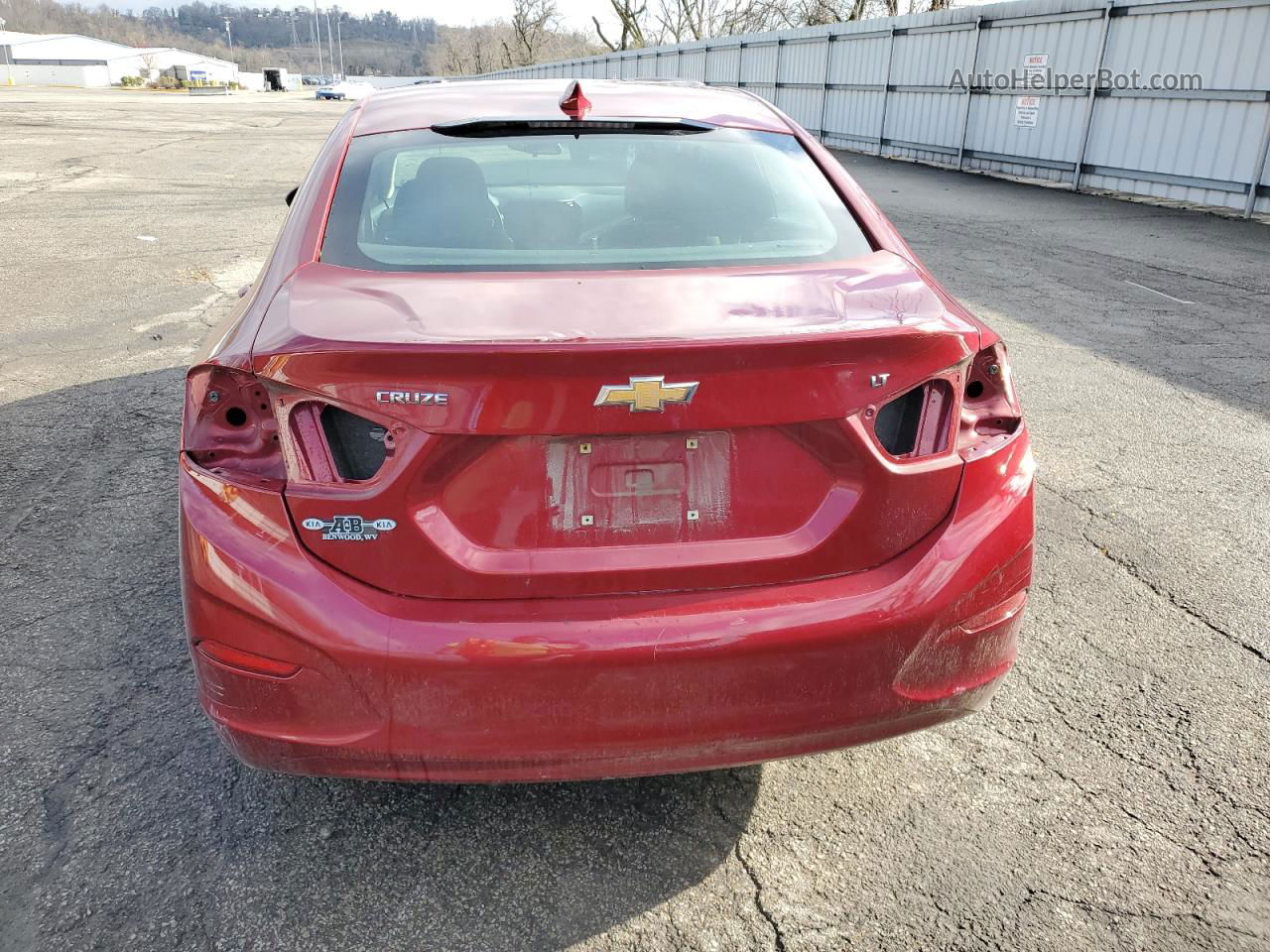 2017 Chevrolet Cruze Lt Burgundy vin: 1G1BE5SM7H7148830