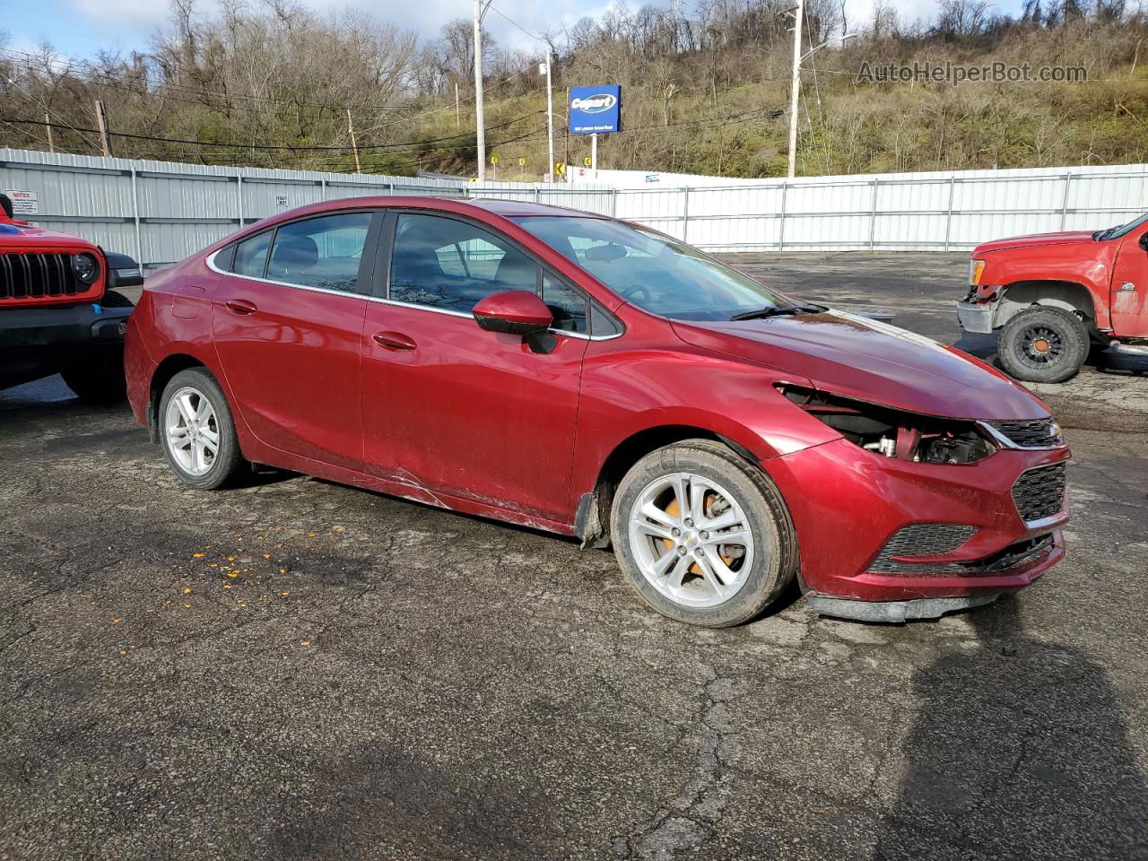 2017 Chevrolet Cruze Lt Burgundy vin: 1G1BE5SM7H7148830