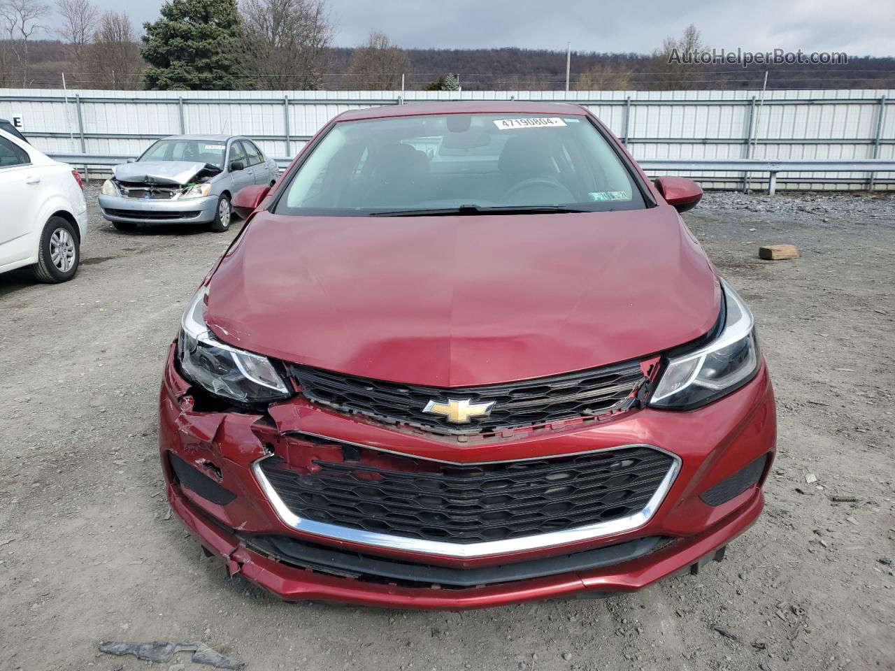 2017 Chevrolet Cruze Lt Red vin: 1G1BE5SM7H7158614