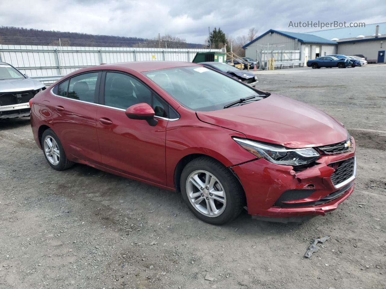 2017 Chevrolet Cruze Lt Red vin: 1G1BE5SM7H7158614