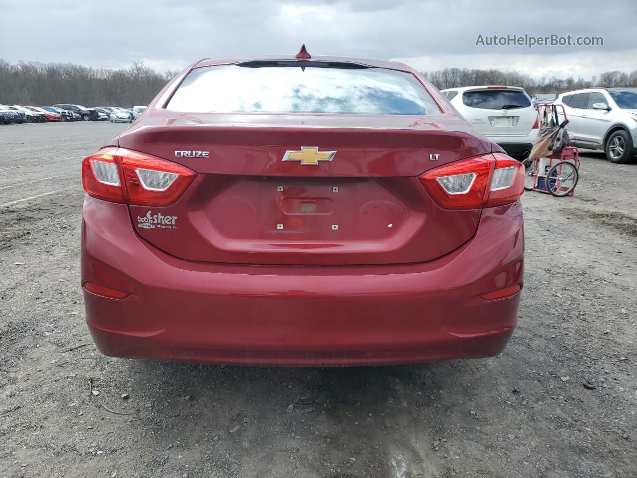 2017 Chevrolet Cruze Lt Red vin: 1G1BE5SM7H7158614