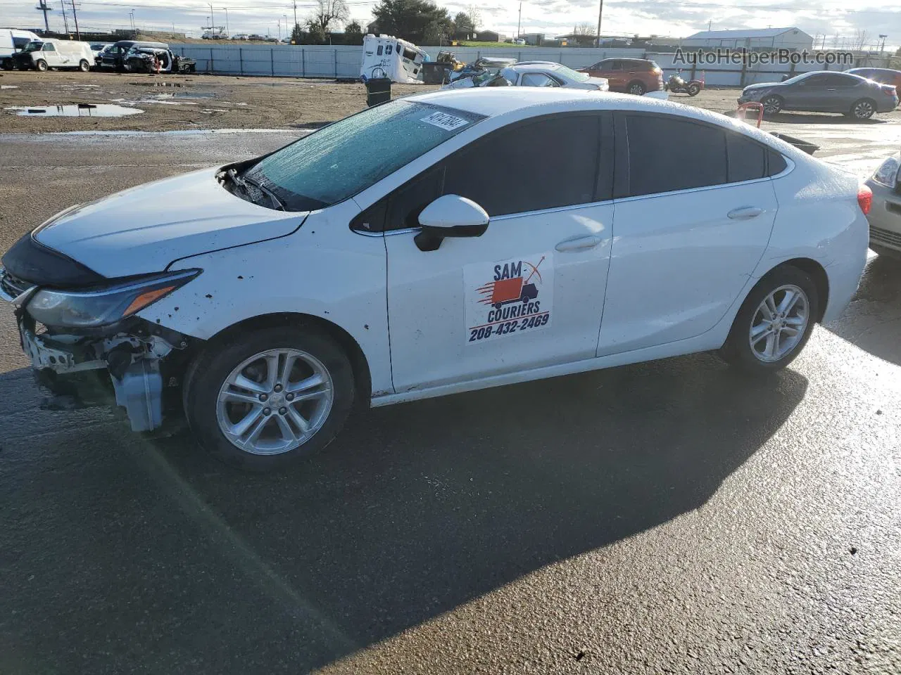 2017 Chevrolet Cruze Lt White vin: 1G1BE5SM7H7189510