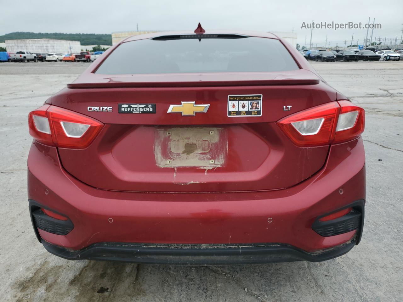 2017 Chevrolet Cruze Lt Burgundy vin: 1G1BE5SM7H7203728