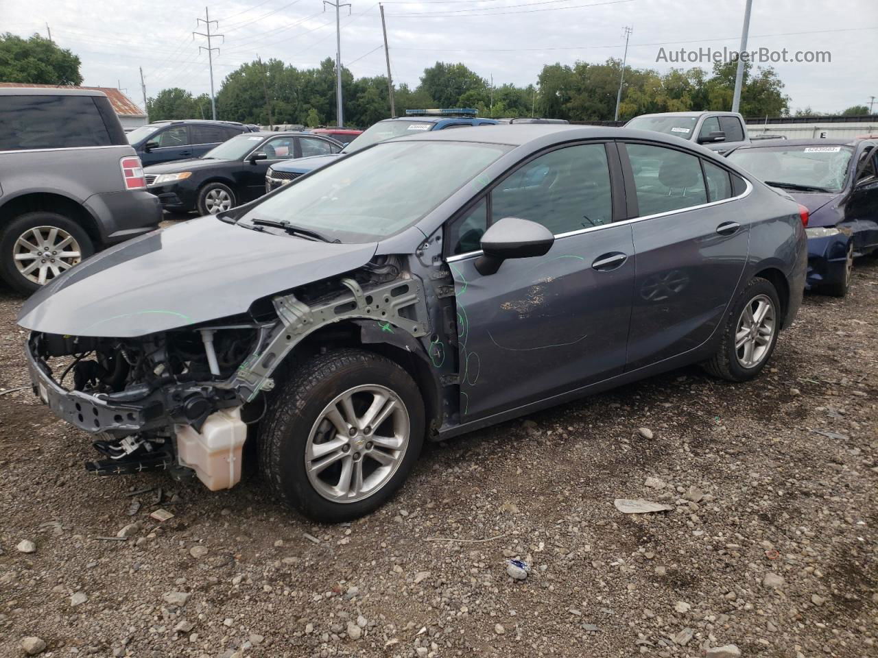 2018 Chevrolet Cruze Lt Gray vin: 1G1BE5SM7J7126302