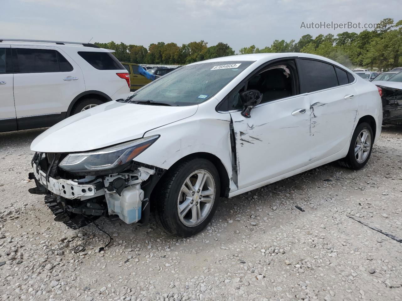 2018 Chevrolet Cruze Lt White vin: 1G1BE5SM7J7175175