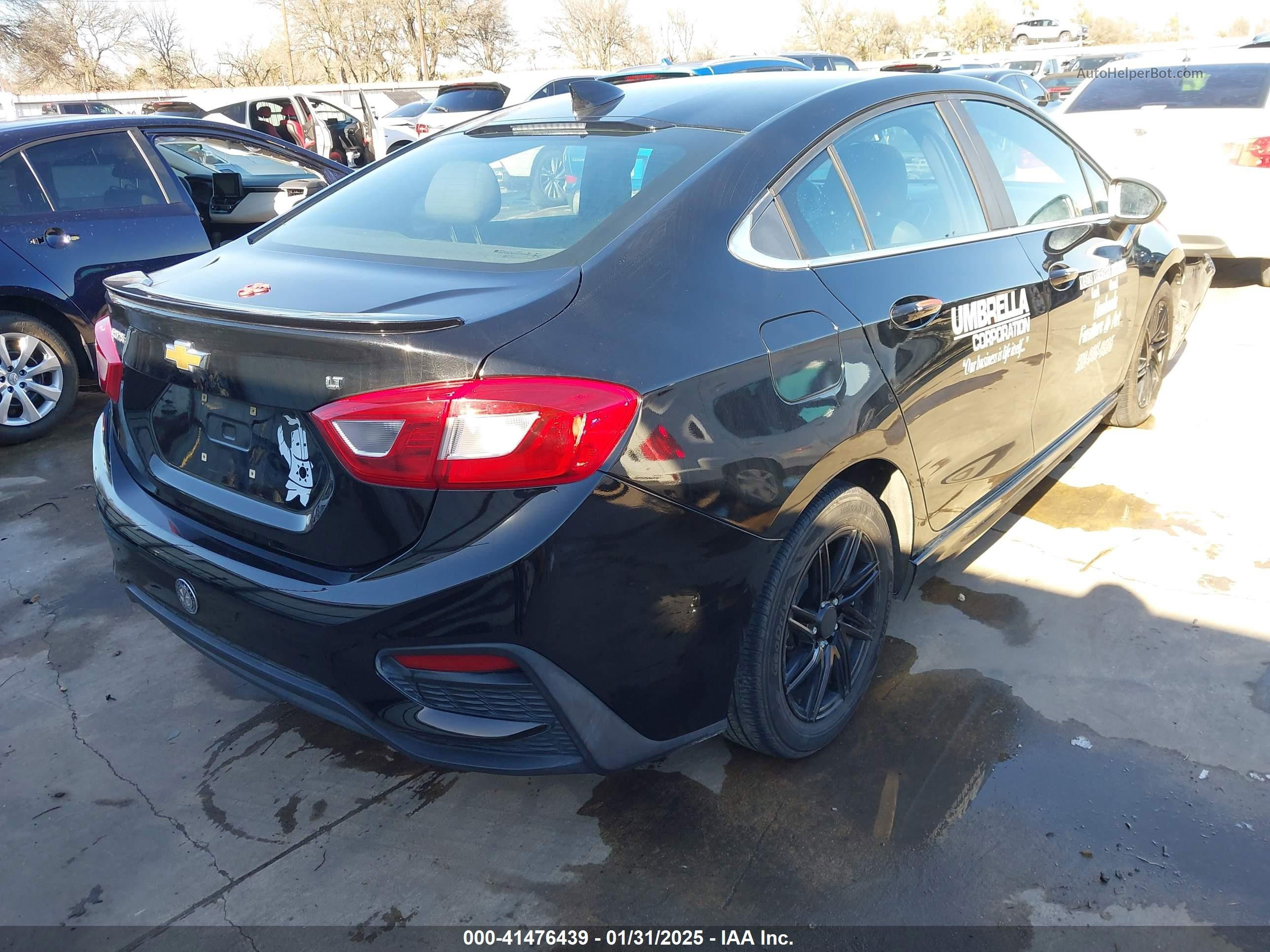 2016 Chevrolet Cruze Lt Auto Black vin: 1G1BE5SM8G7287511