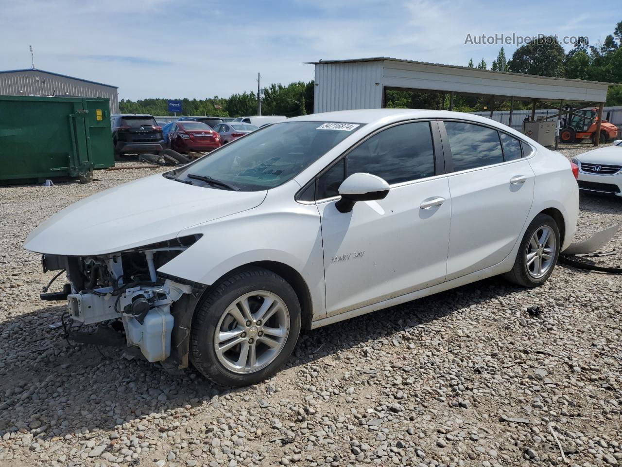 2017 Chevrolet Cruze Lt White vin: 1G1BE5SM8H7108479