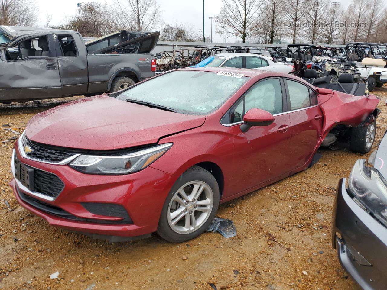 2017 Chevrolet Cruze Lt Maroon vin: 1G1BE5SM8H7143099