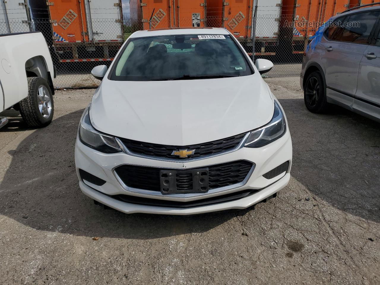 2017 Chevrolet Cruze Lt White vin: 1G1BE5SM8H7215001