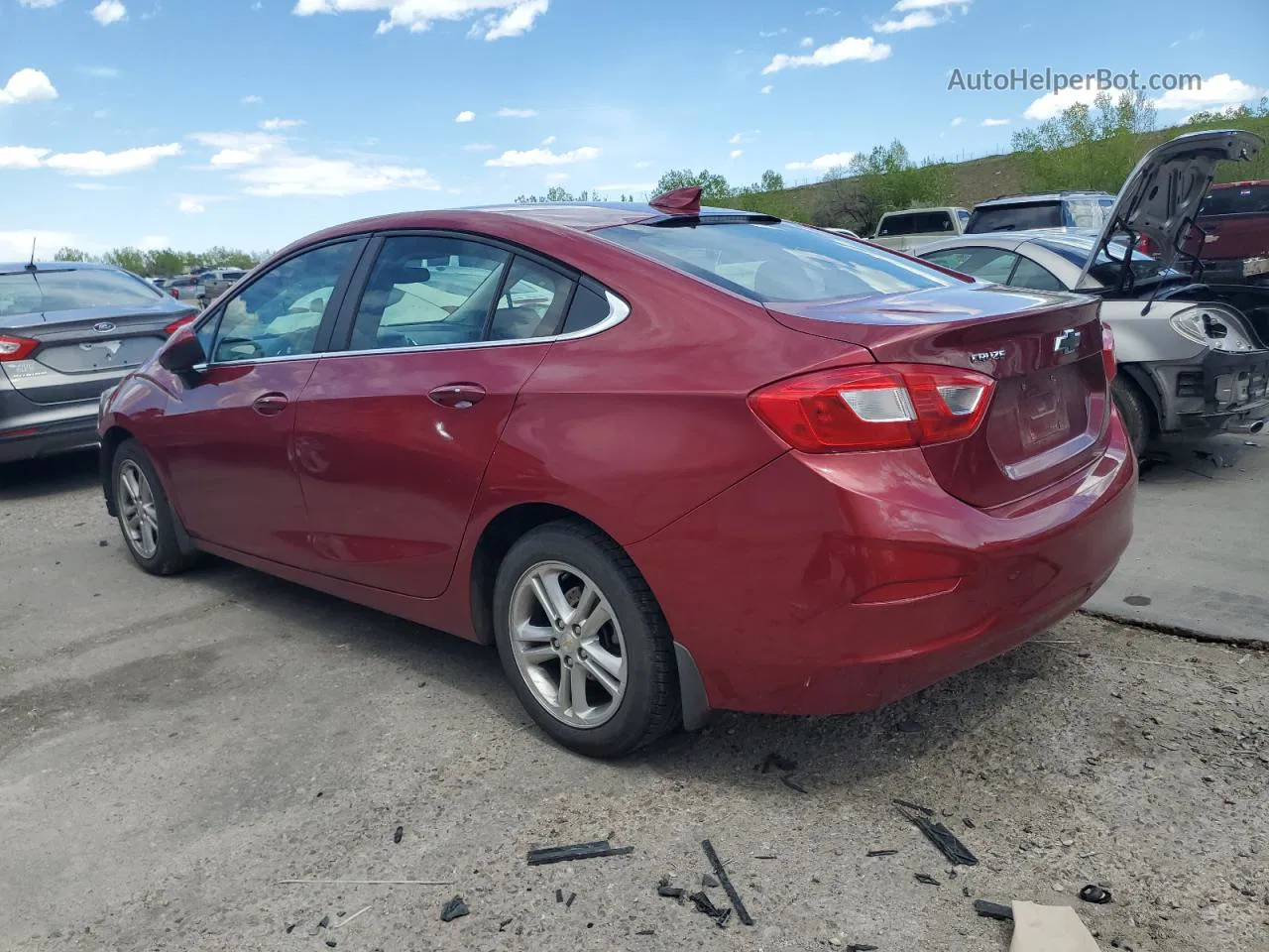 2017 Chevrolet Cruze Lt Red vin: 1G1BE5SM8H7219159