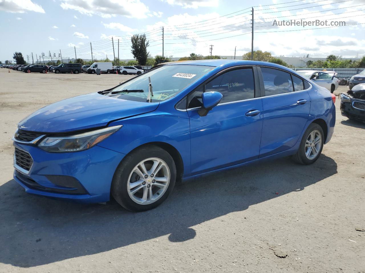 2017 Chevrolet Cruze Lt Blue vin: 1G1BE5SM9H7169243