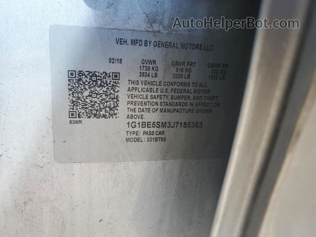2018 Chevrolet Cruze Lt Silver vin: 1G1BE5SM9J7186615