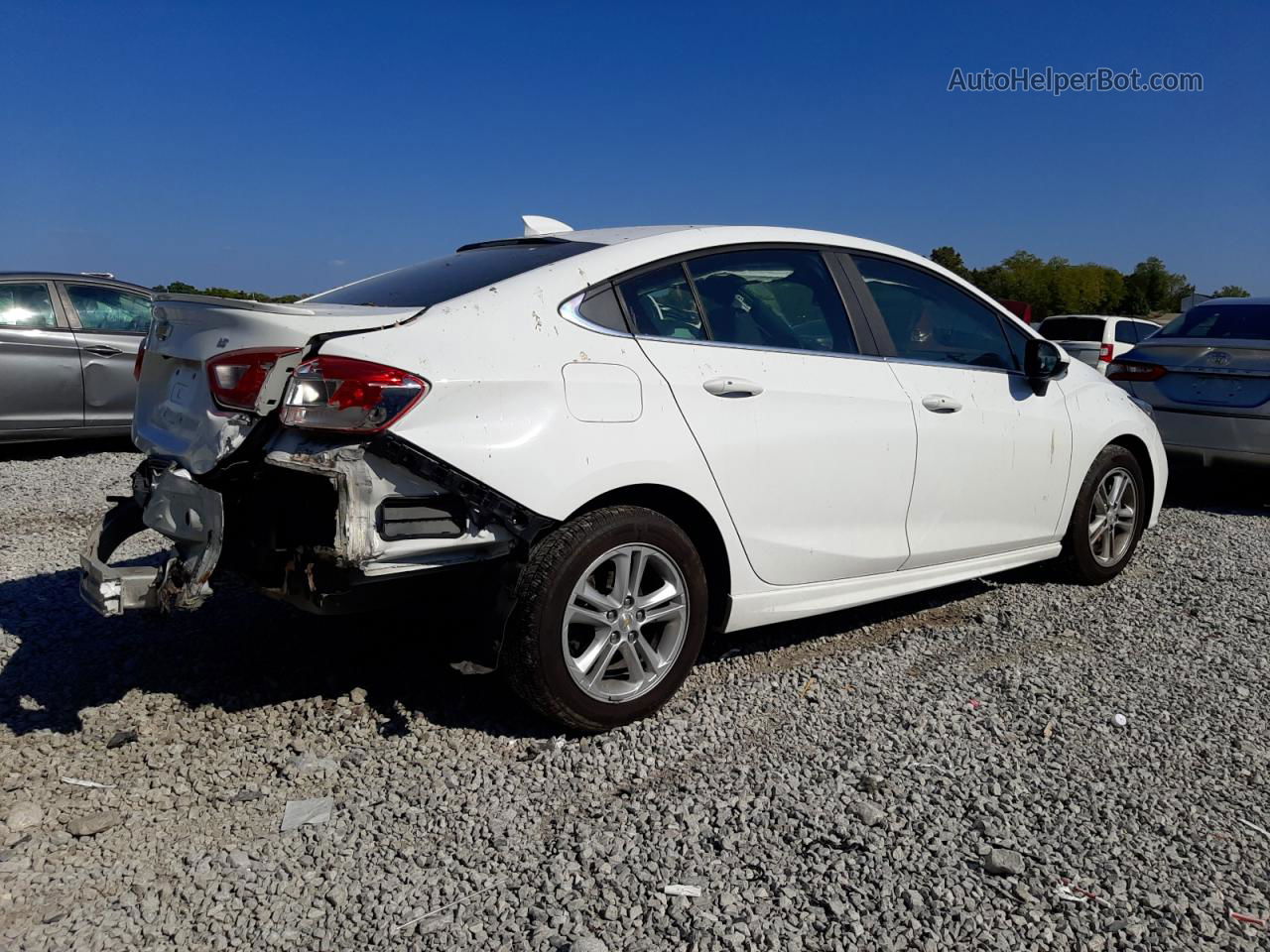 2016 Chevrolet Cruze Lt White vin: 1G1BE5SMXG7241341