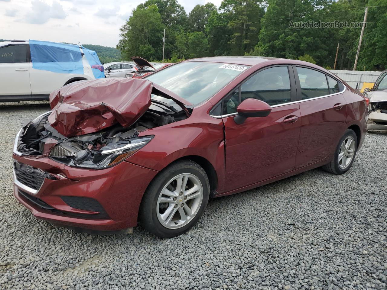 2016 Chevrolet Cruze Lt Red vin: 1G1BE5SMXG7264263