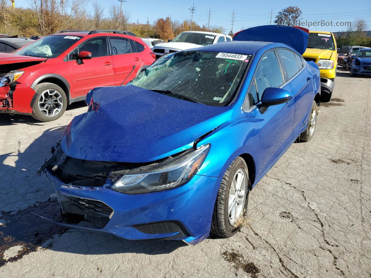 2017 Chevrolet Cruze Lt Синий vin: 1G1BE5SMXH7259209