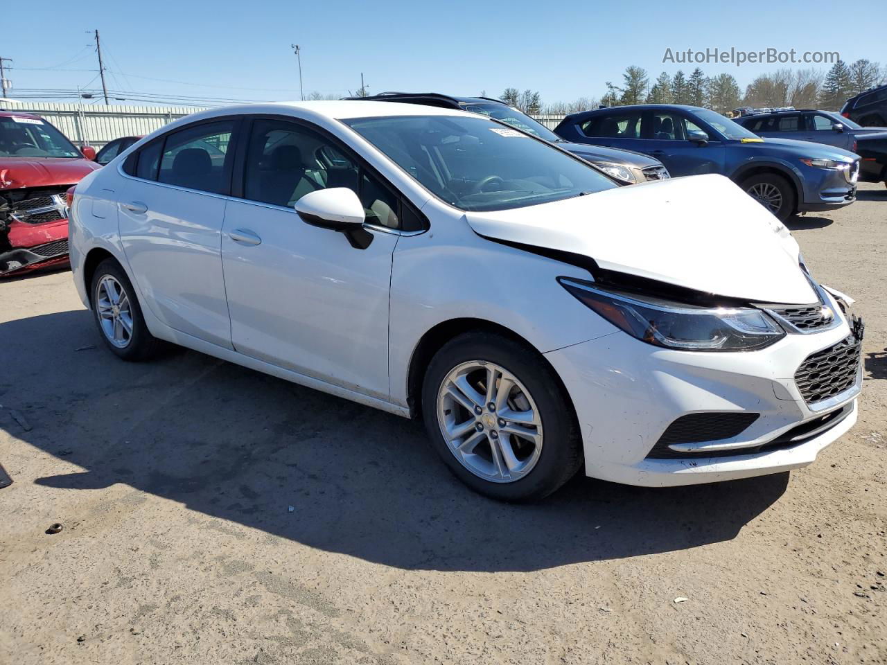 2018 Chevrolet Cruze Lt White vin: 1G1BE5SMXJ7171041