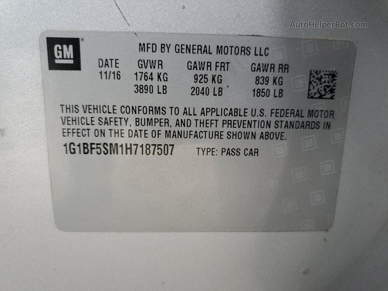 2017 Chevrolet Cruze Premier Silver vin: 1G1BF5SM1H7187507