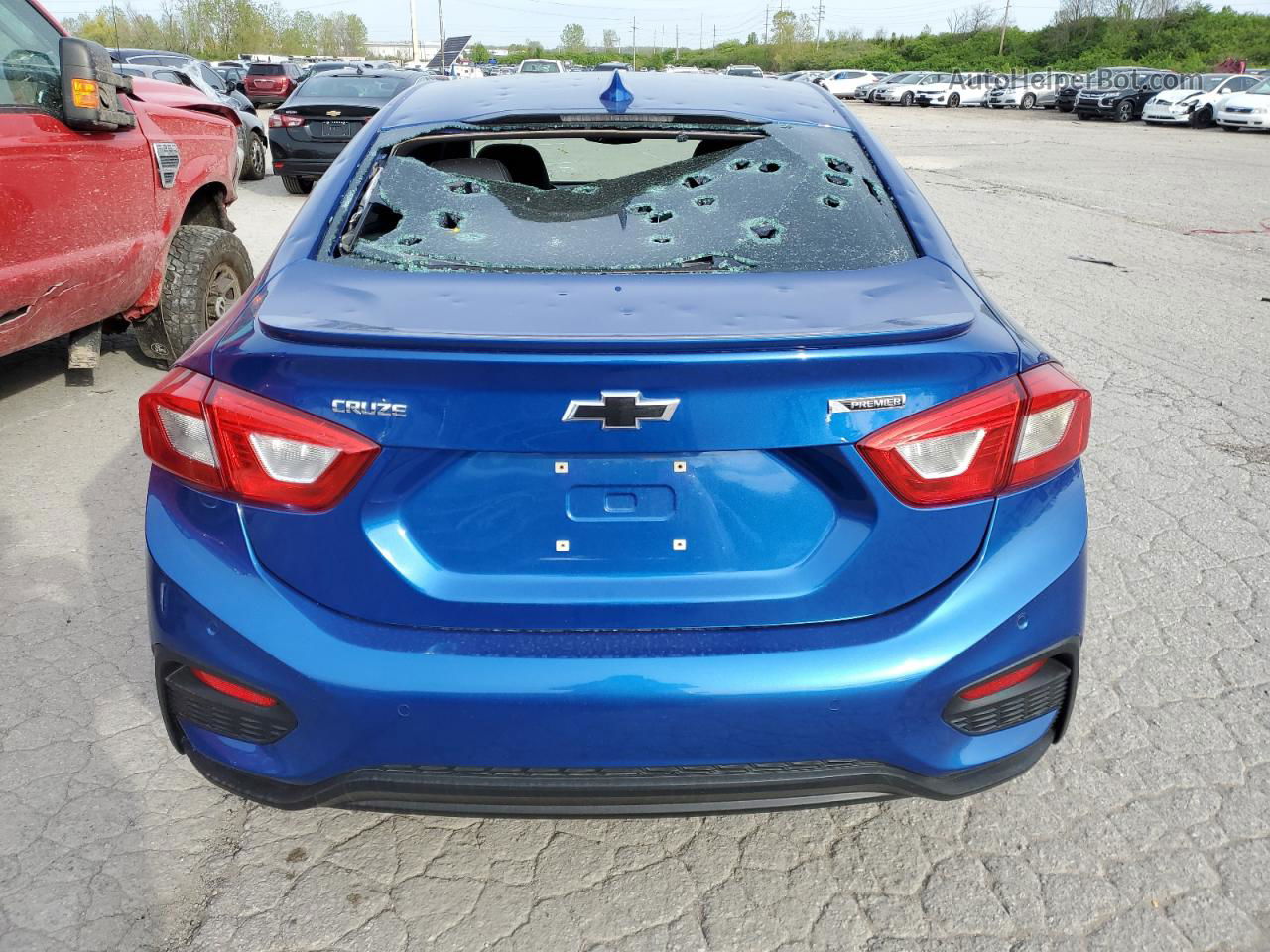 2018 Chevrolet Cruze Premier Синий vin: 1G1BF5SM2J7178076