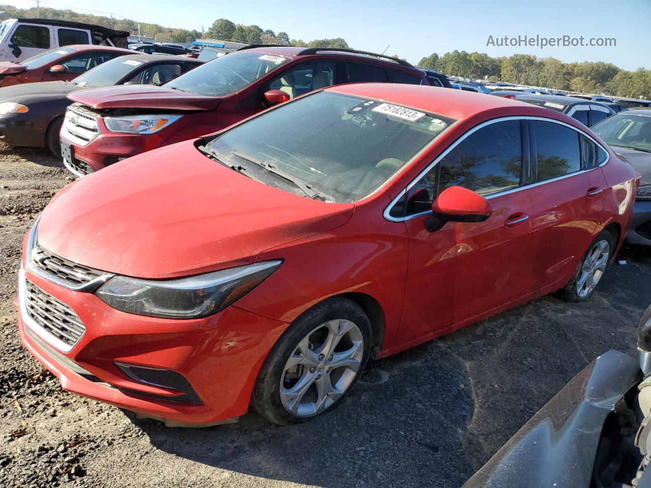 2017 Chevrolet Cruze Premier Красный vin: 1G1BF5SM6H7229301