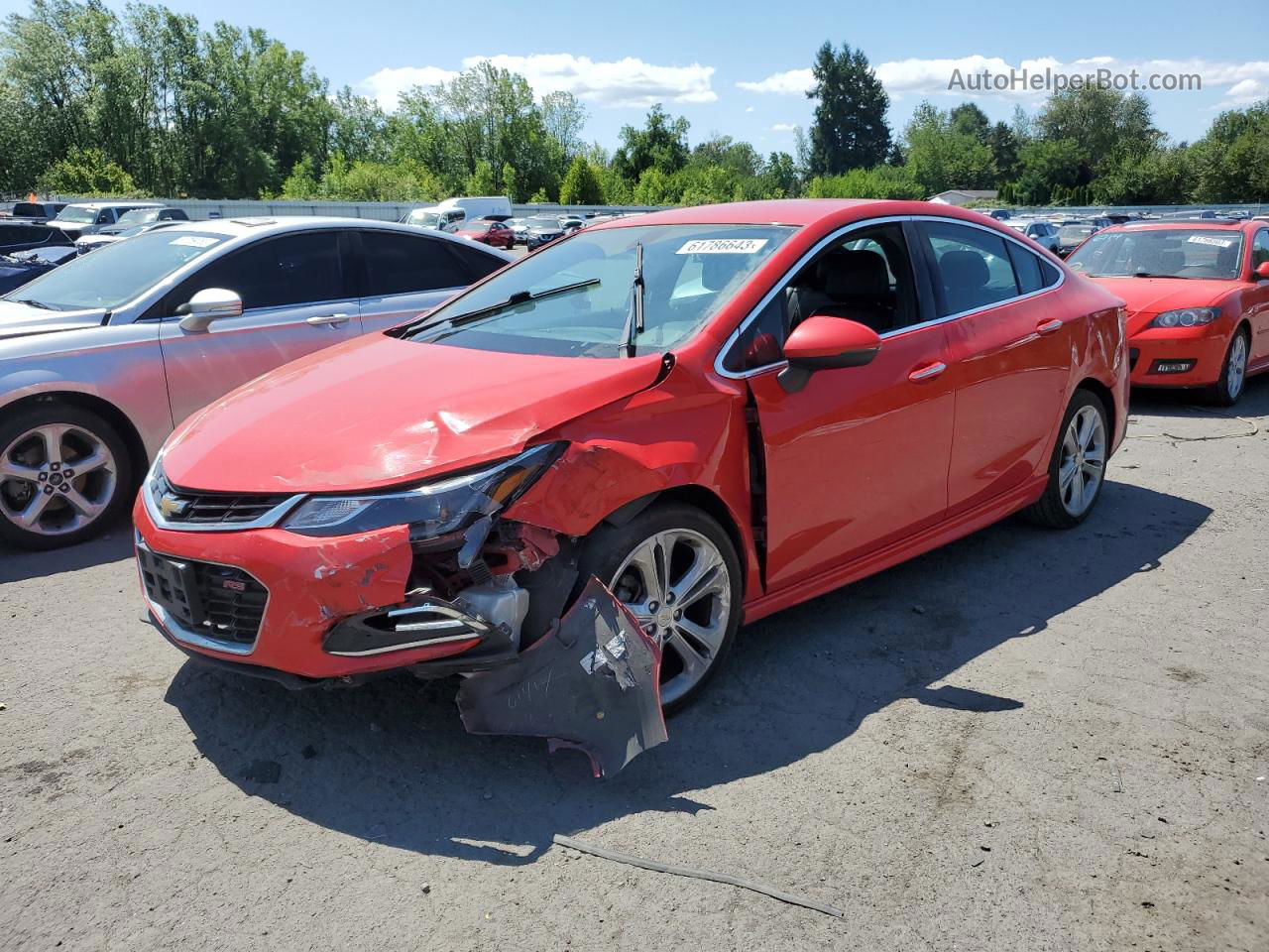 2016 Chevrolet Cruze Premier Красный vin: 1G1BG5SM1G7293709