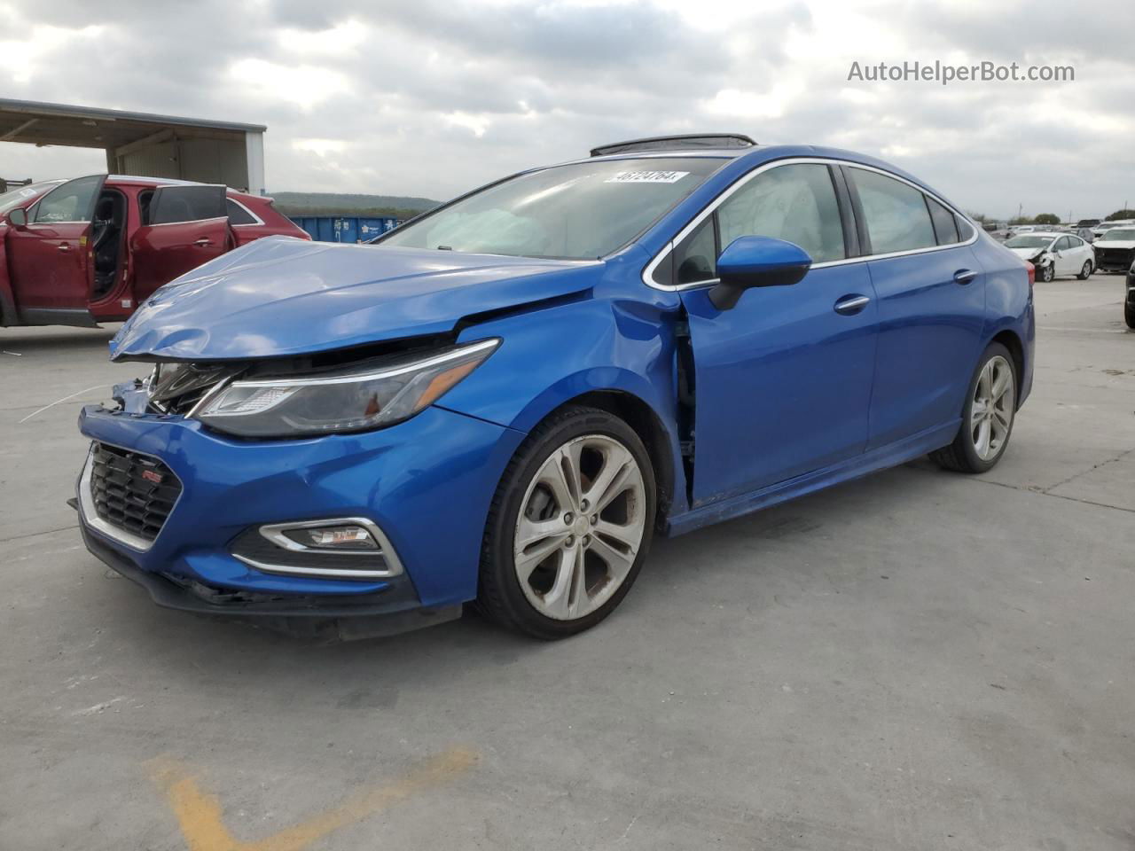 2016 Chevrolet Cruze Premier Синий vin: 1G1BG5SM2G7314096