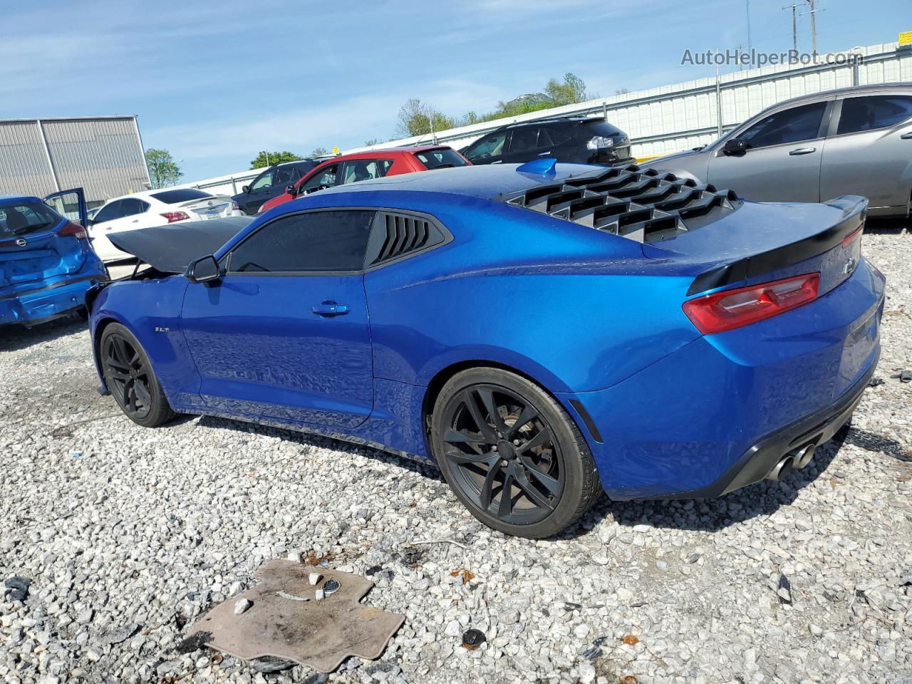 2018 Chevrolet Camaro Ls Синий vin: 1G1FA1RS1J0156379