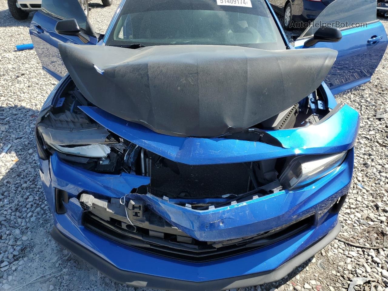 2018 Chevrolet Camaro Ls Синий vin: 1G1FA1RS1J0156379