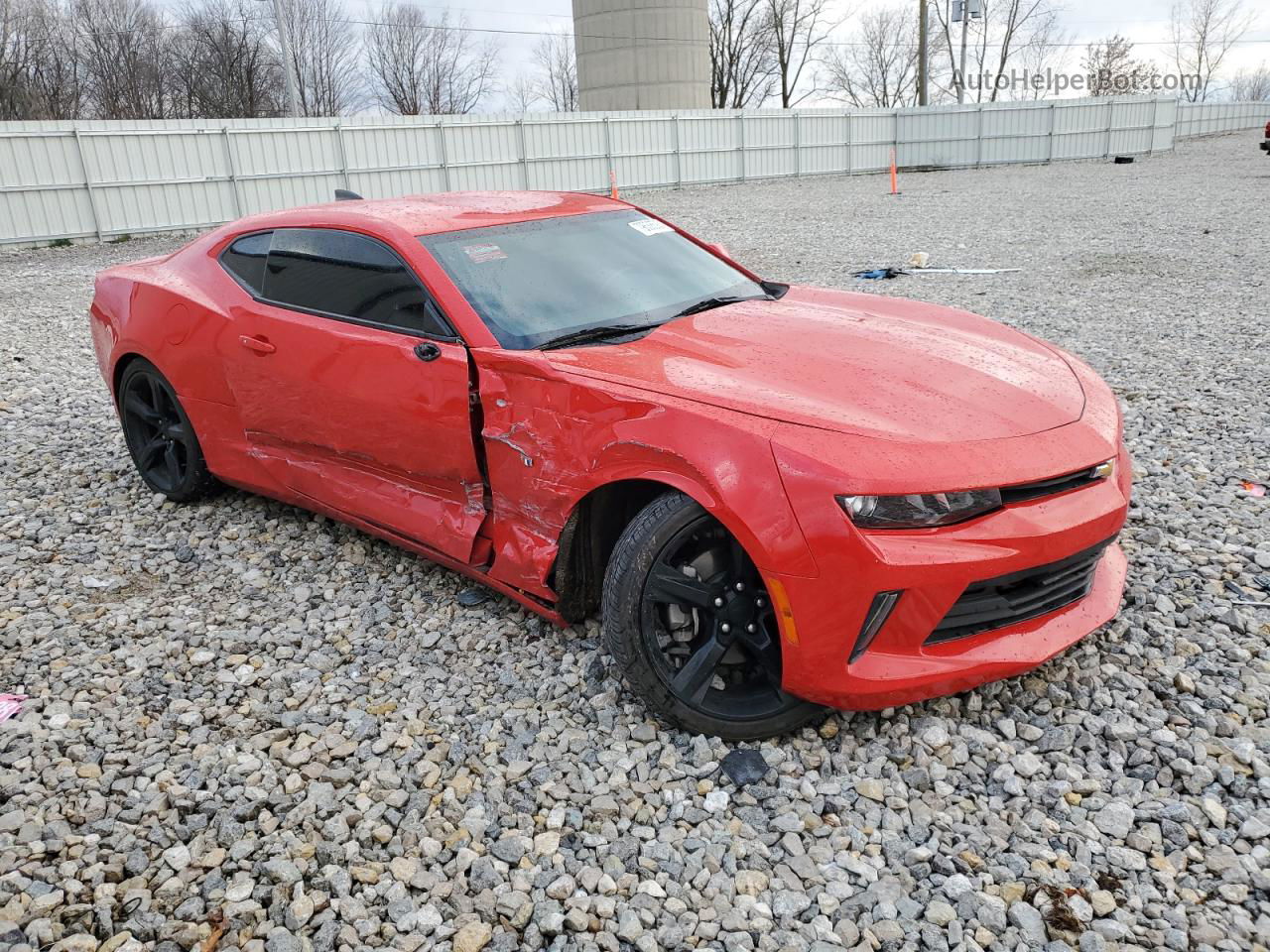 2018 Chevrolet Camaro Ls Red vin: 1G1FA1RX6J0121865