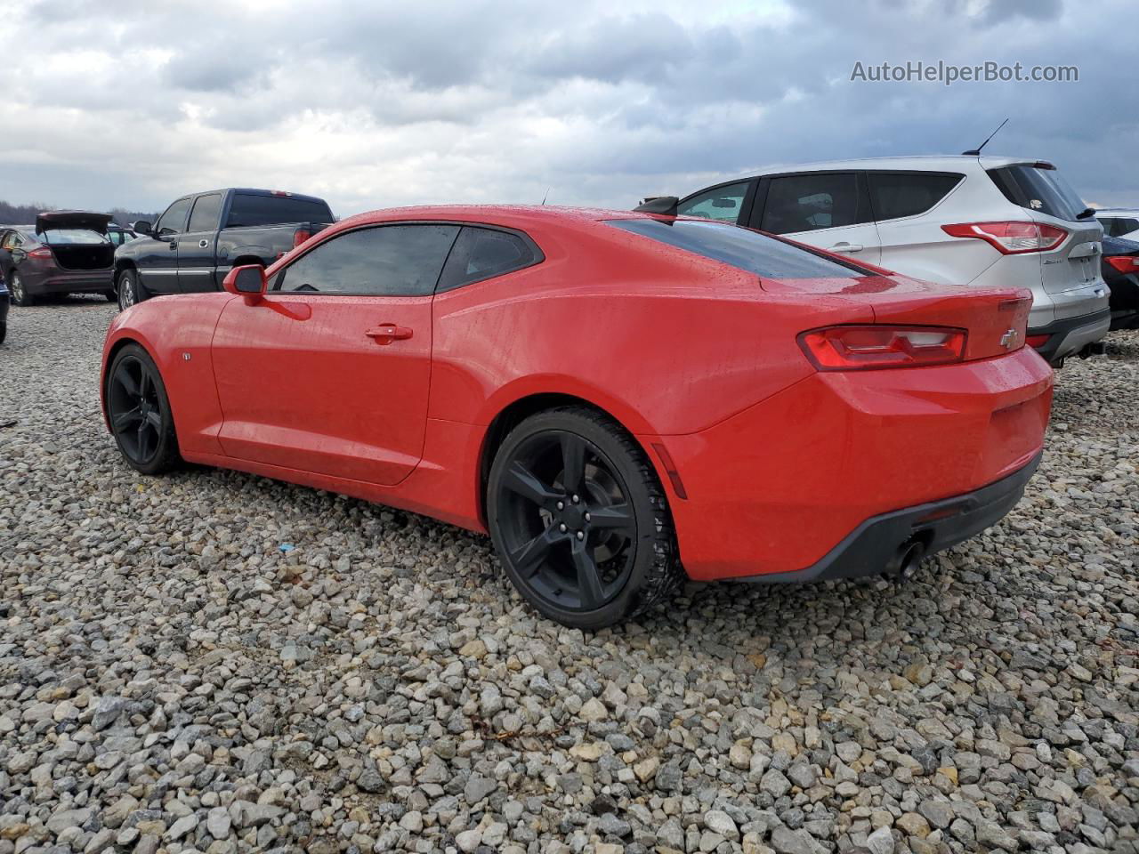 2018 Chevrolet Camaro Ls Red vin: 1G1FA1RX6J0121865