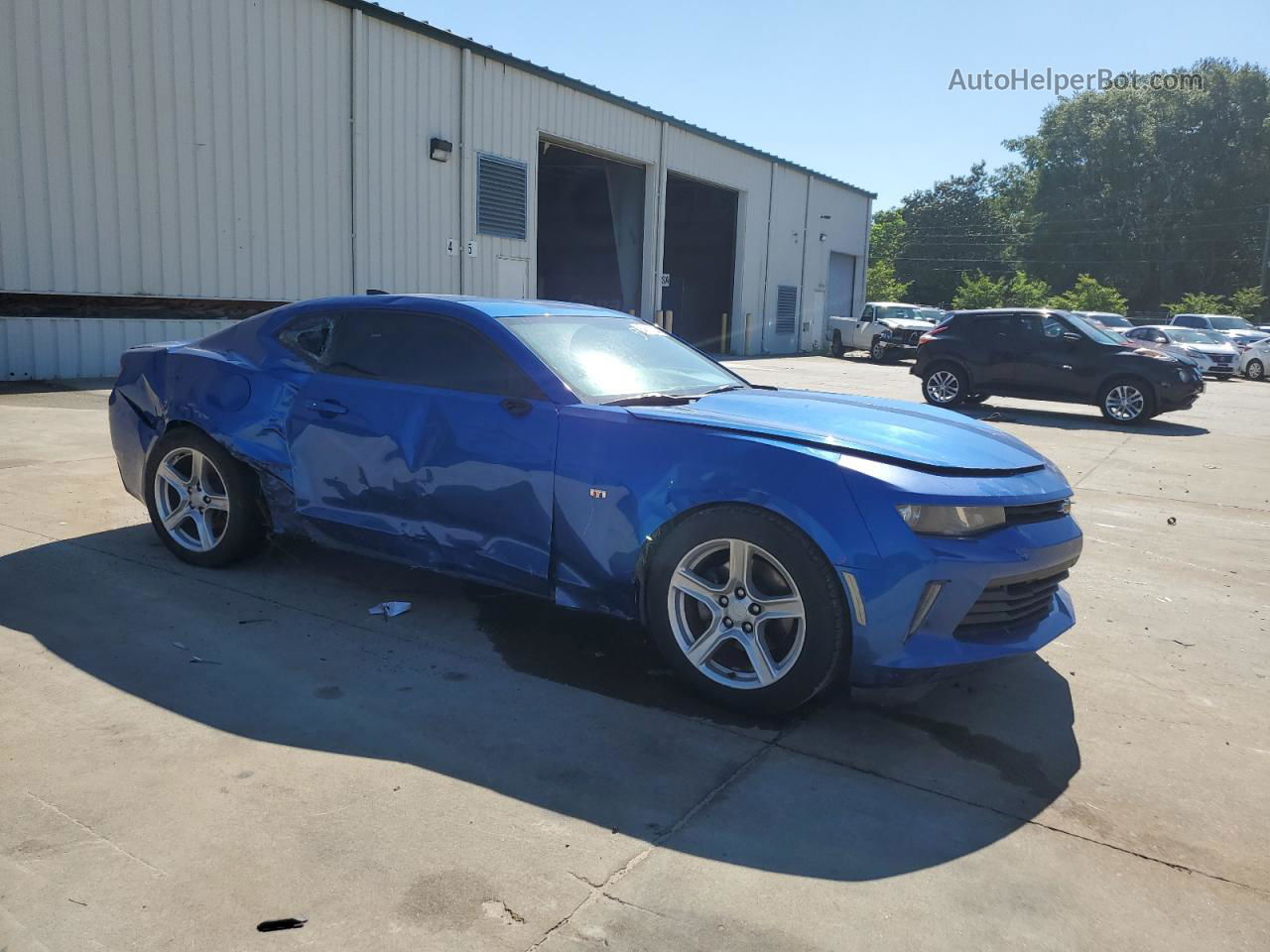 2018 Chevrolet Camaro Ls Blue vin: 1G1FA1RX7J0102449