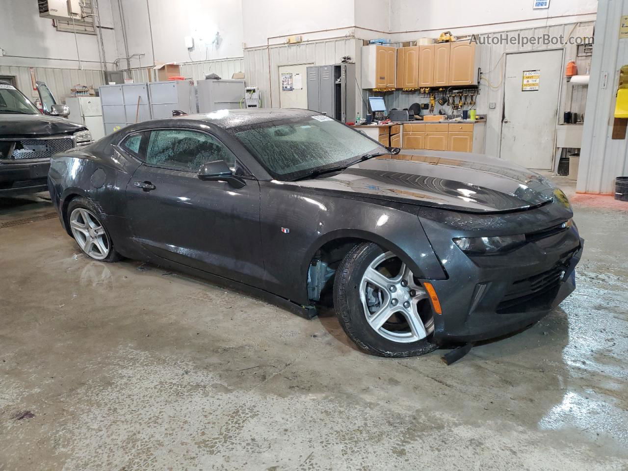 2018 Chevrolet Camaro Ls Charcoal vin: 1G1FA1RX7J0108686