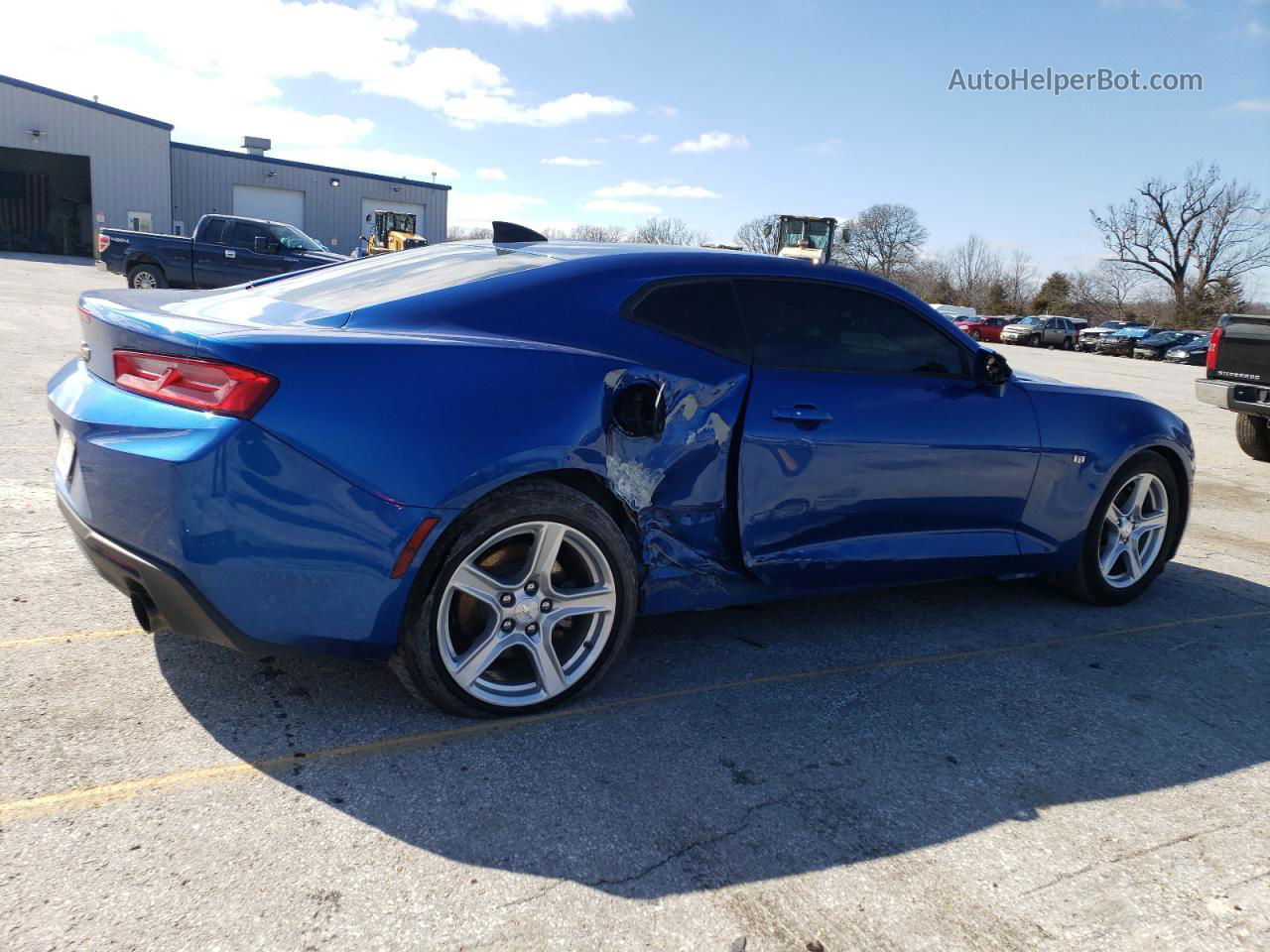 2018 Chevrolet Camaro Ls Blue vin: 1G1FA1RX7J0190225