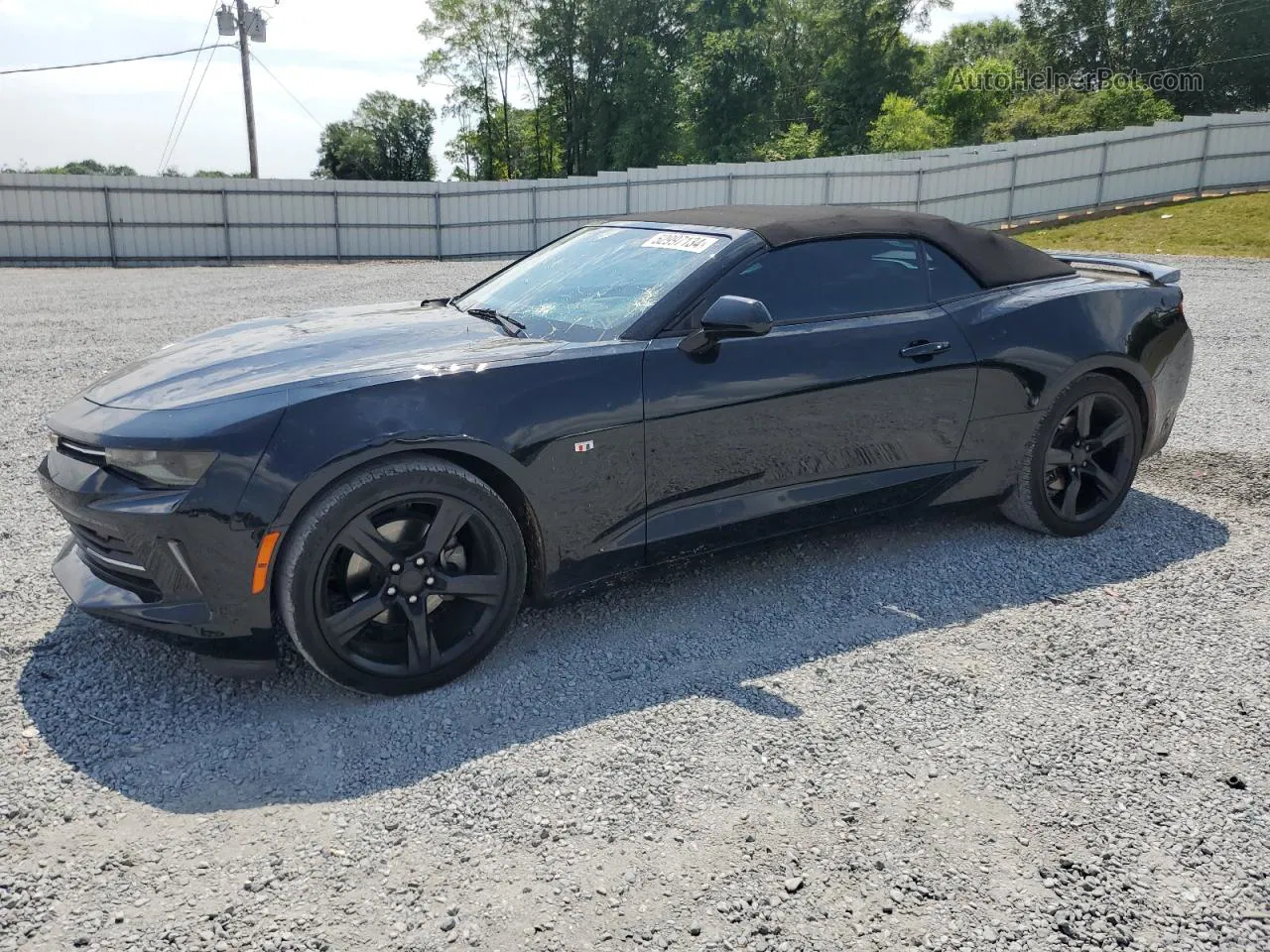 2017 Chevrolet Camaro Ls Black vin: 1G1FA3DX4H0114362