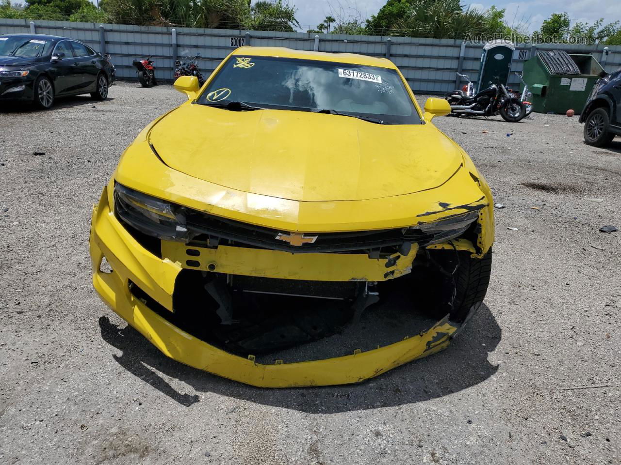 2017 Chevrolet Camaro Lt Yellow vin: 1G1FB1RS0H0205580