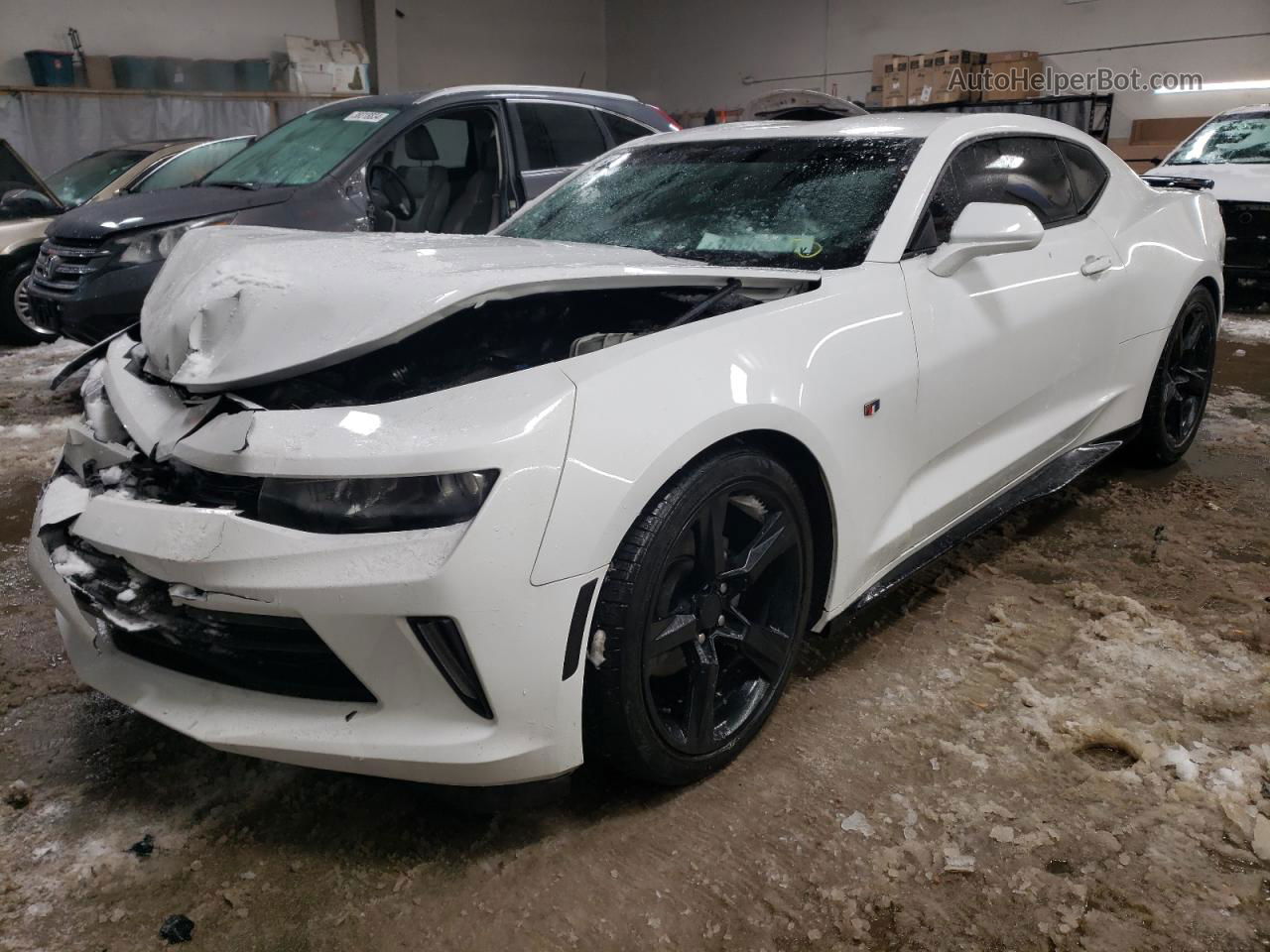 2018 Chevrolet Camaro Lt White vin: 1G1FB1RS0J0145905