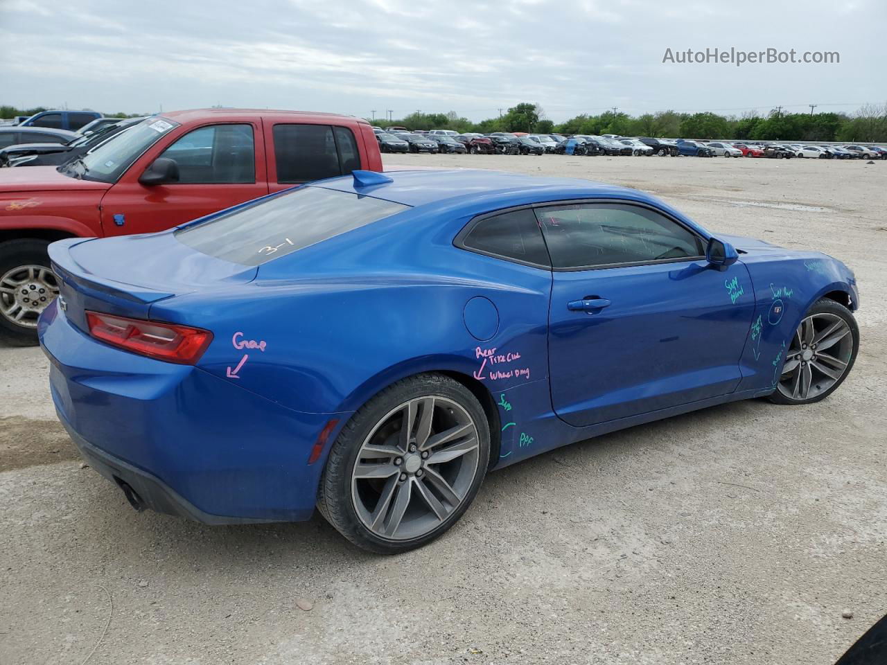 2018 Chevrolet Camaro Lt Blue vin: 1G1FB1RS1J0137957