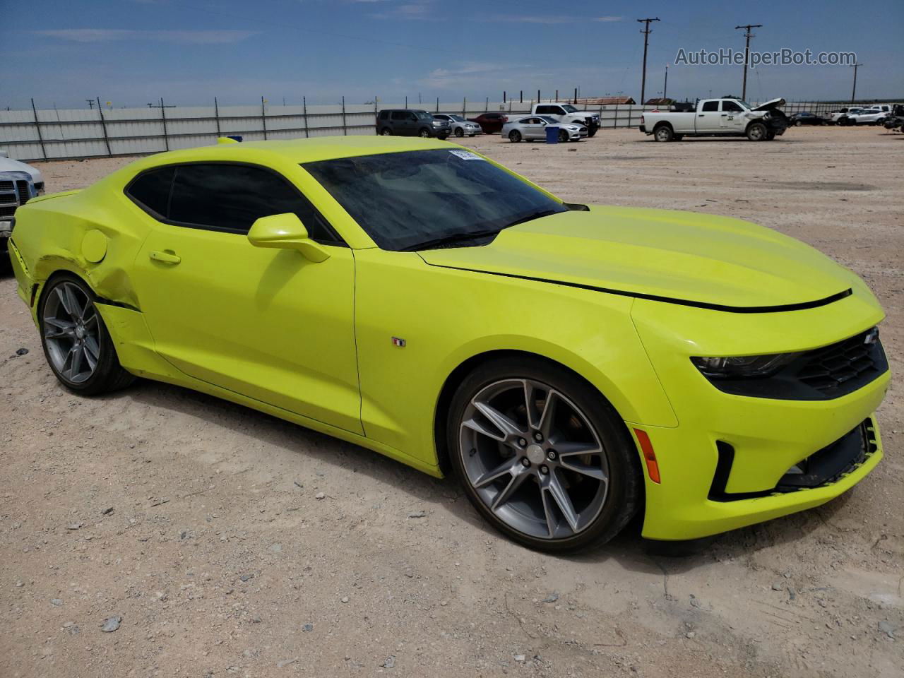 2020 Chevrolet Camaro Ls Yellow vin: 1G1FB1RS1L0109093