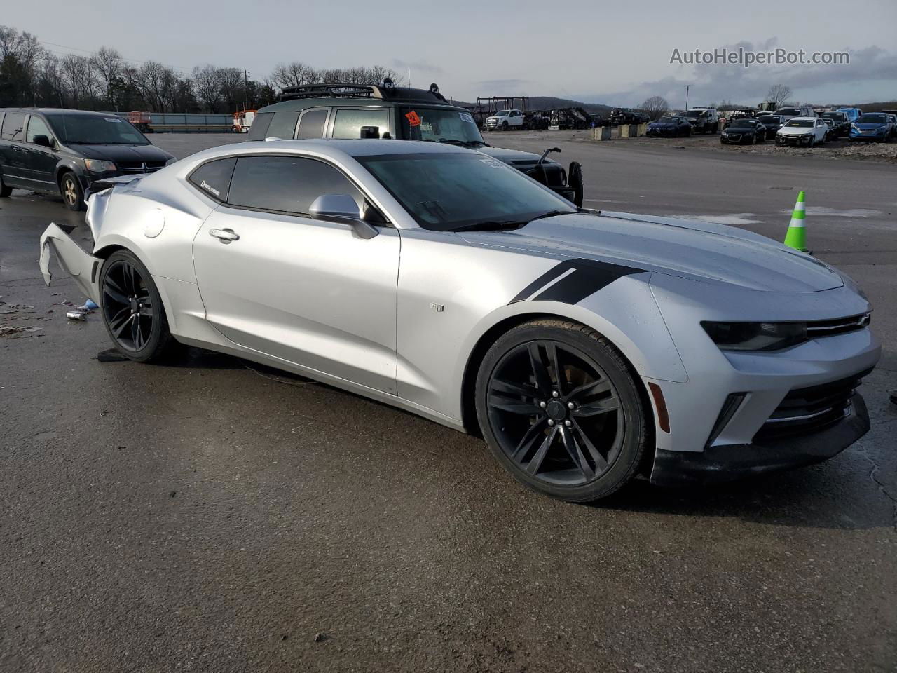 2018 Chevrolet Camaro Lt Silver vin: 1G1FB1RS2J0128023