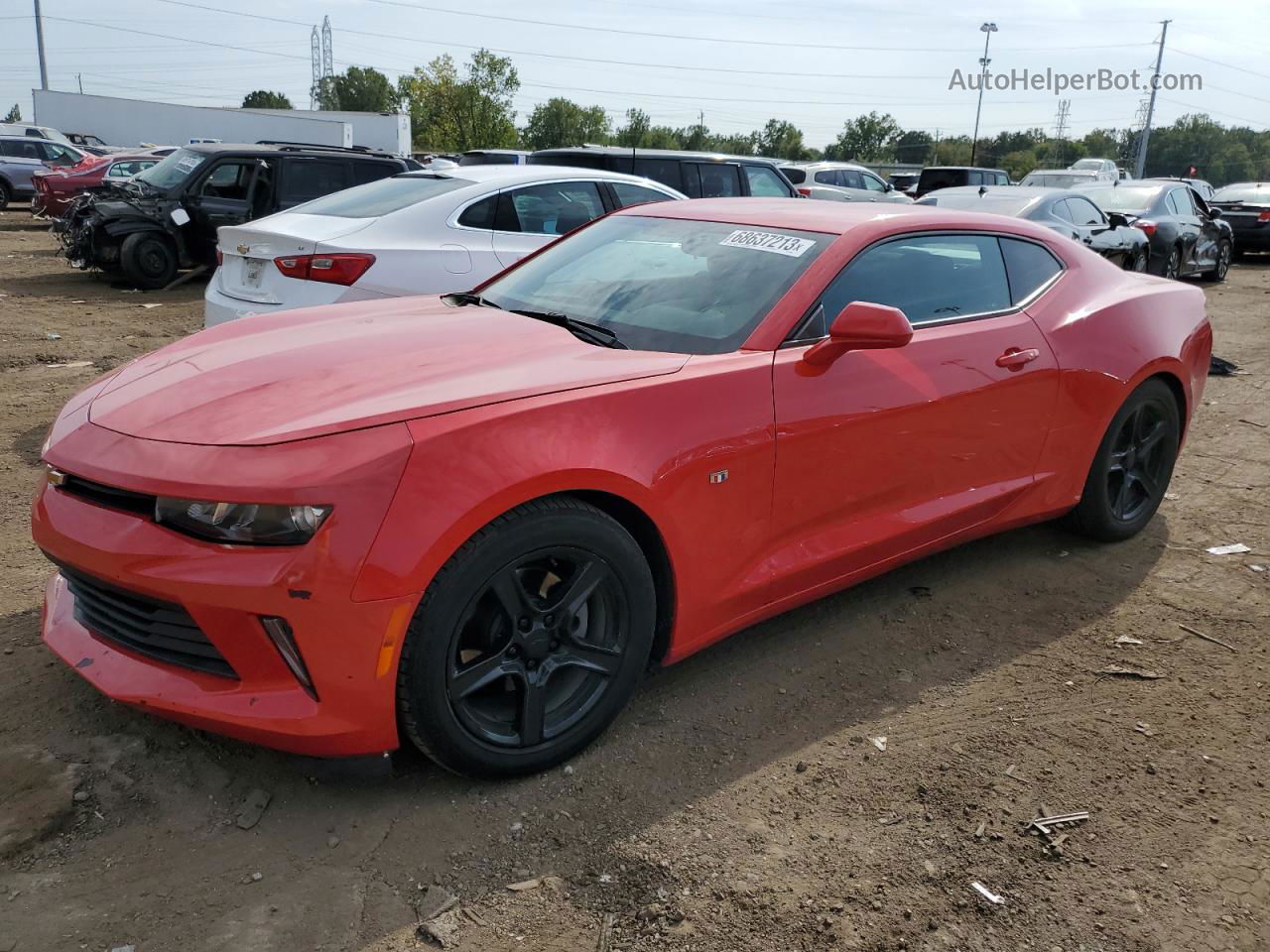 2018 Chevrolet Camaro Lt Red vin: 1G1FB1RS3J0120187