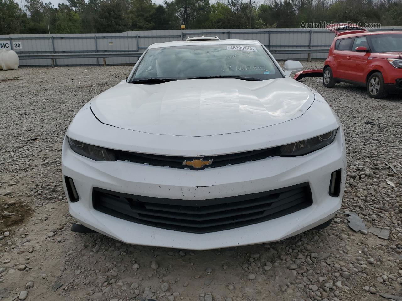 2018 Chevrolet Camaro Lt White vin: 1G1FB1RS3J0190031