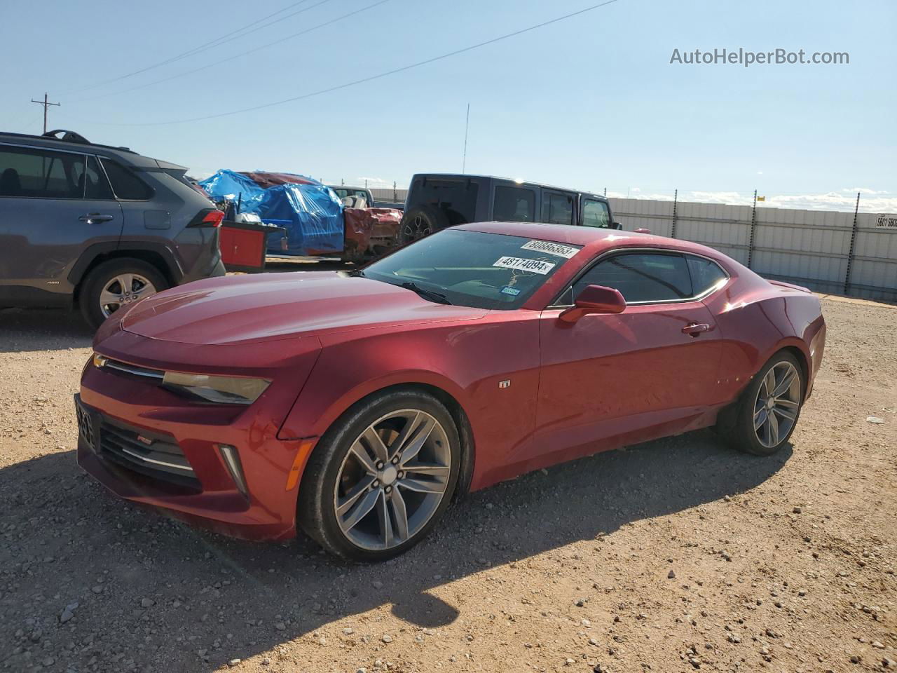 2017 Chevrolet Camaro Lt Red vin: 1G1FB1RS4H0182028