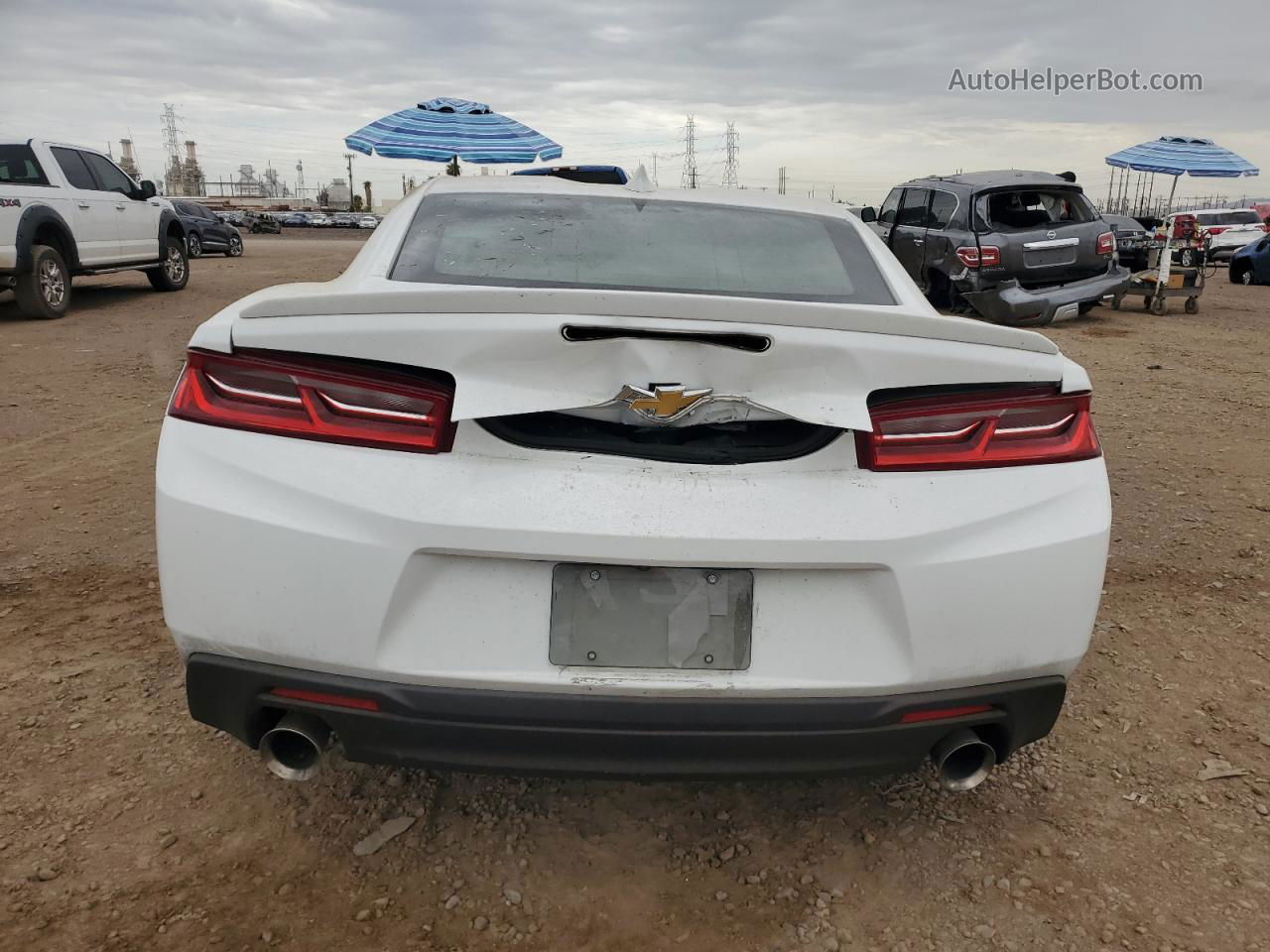 2018 Chevrolet Camaro Lt White vin: 1G1FB1RS4J0164070