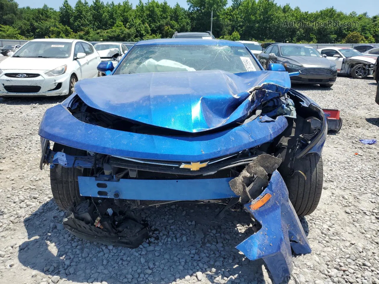 2017 Chevrolet Camaro Lt Blue vin: 1G1FB1RS5H0180806