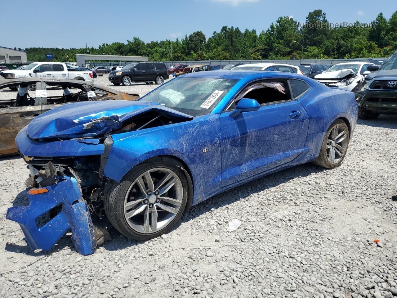 2017 Chevrolet Camaro Lt Blue vin: 1G1FB1RS5H0180806