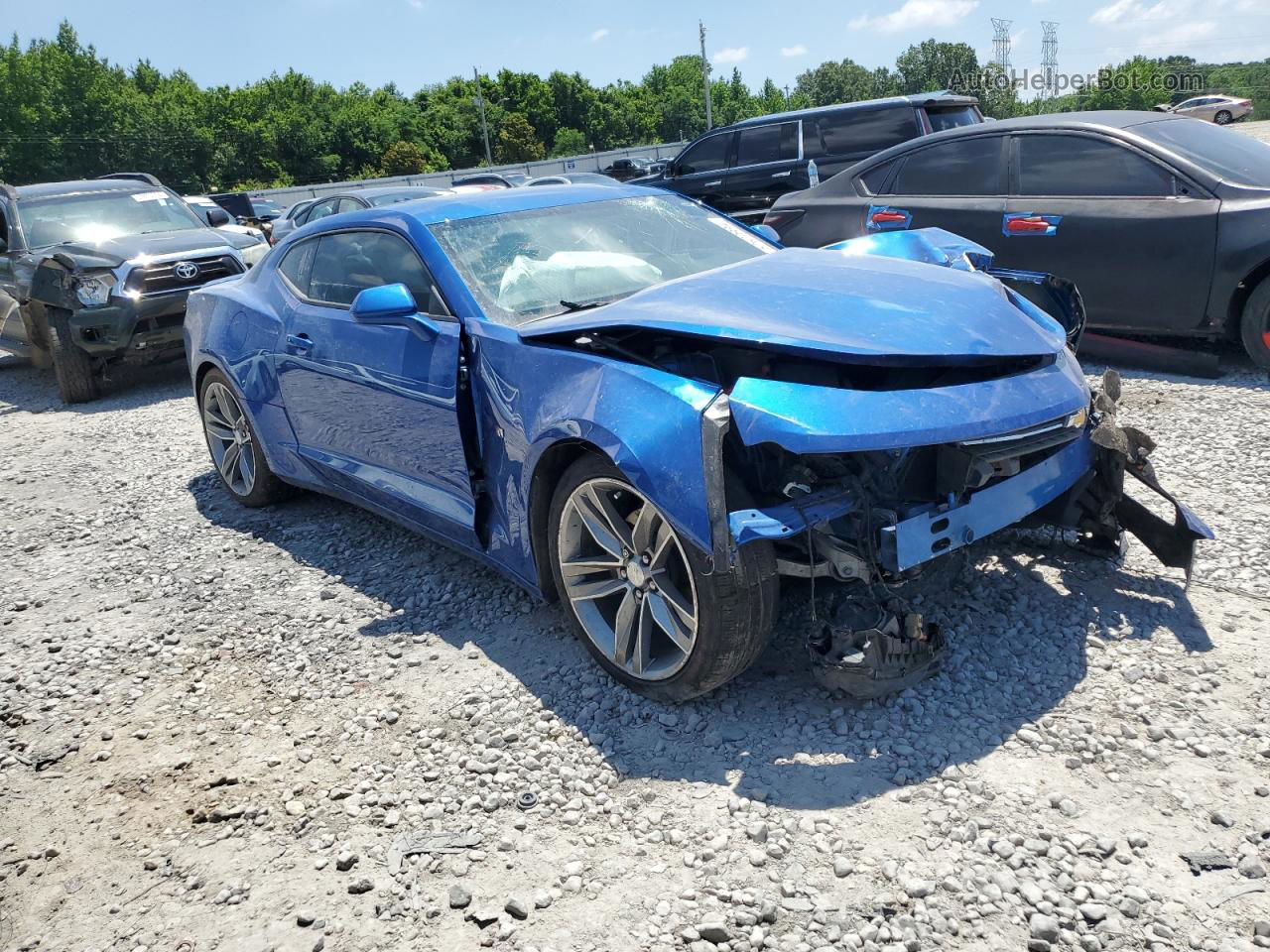 2017 Chevrolet Camaro Lt Blue vin: 1G1FB1RS5H0180806